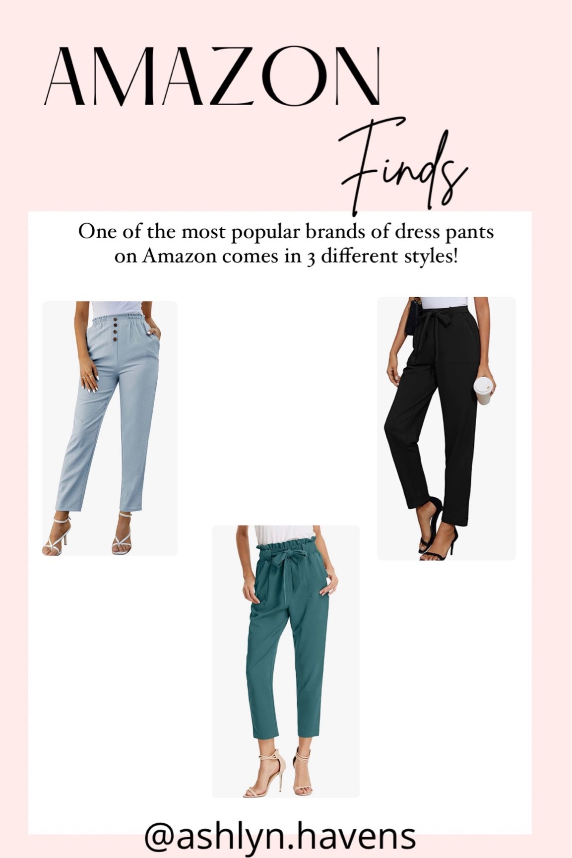 Womens dress pants that come in so many different styles! 

#womenspants #dresspants #amazon #amazonworkwear 

#LTKunder100 #LTKunder50 #LTKworkwear
