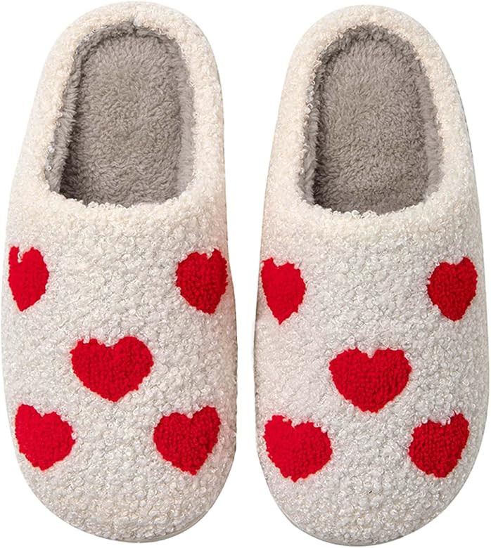 Womens Mens Slippers Retro Memory Foam Cute Cartoon Plush Fluffy Warm Fur Lined slippers Indoor H... | Amazon (US)