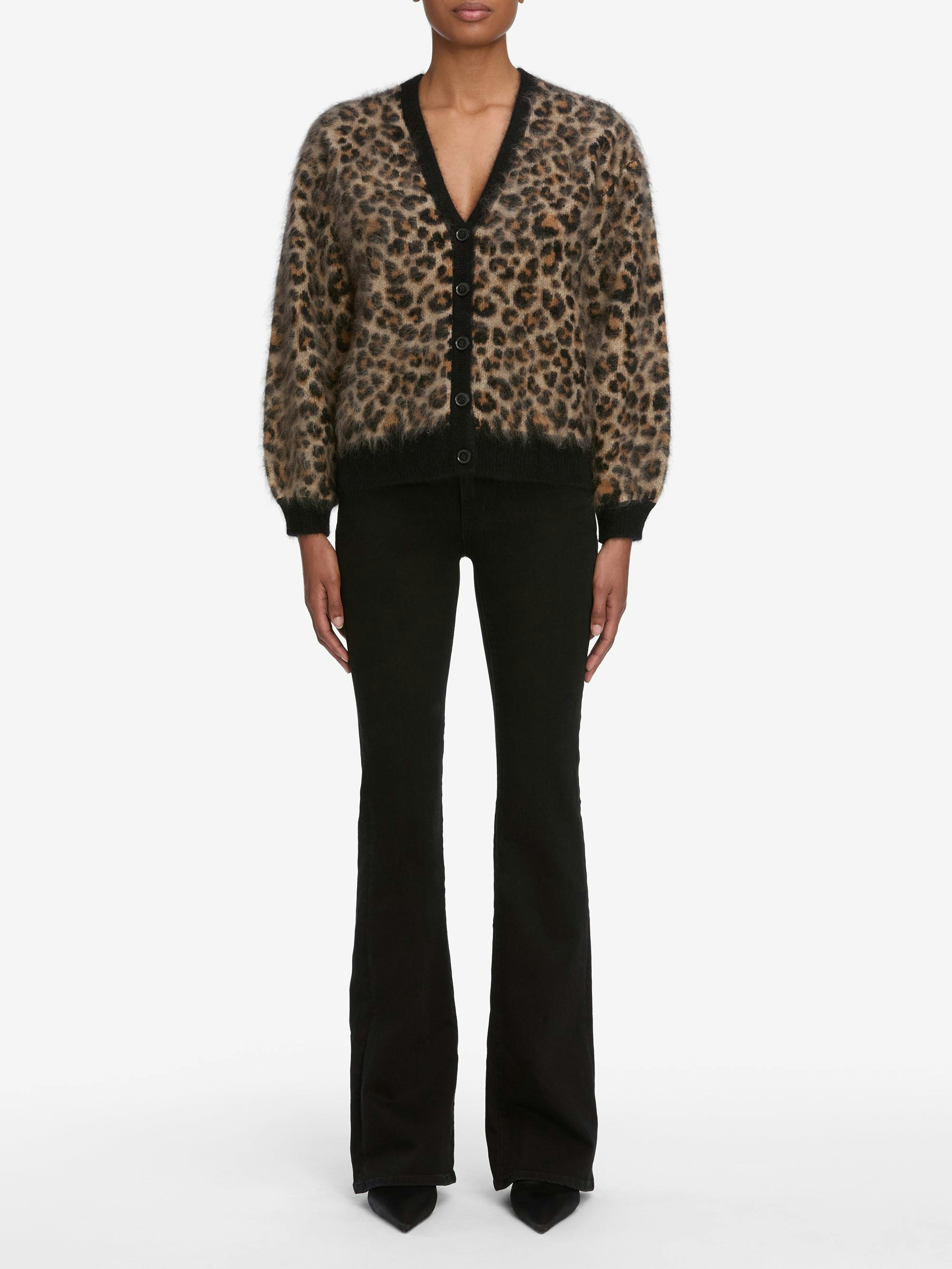 The Brushed Leopard Cardi -- Leopard | Frame Denim
