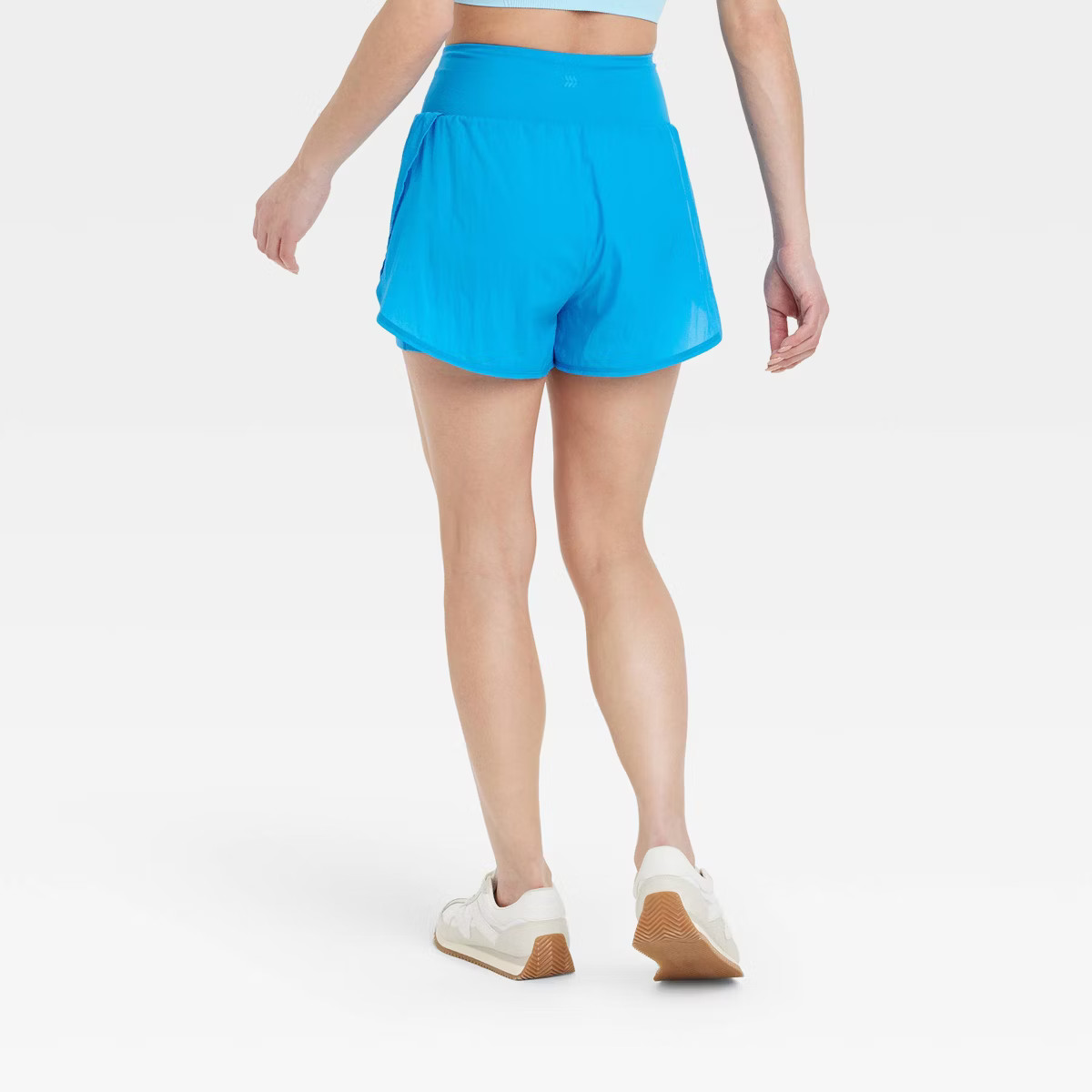 Women's Woven High-Rise 2-in-1 Run Shorts 3" - All In Motion™ Blue M | Target