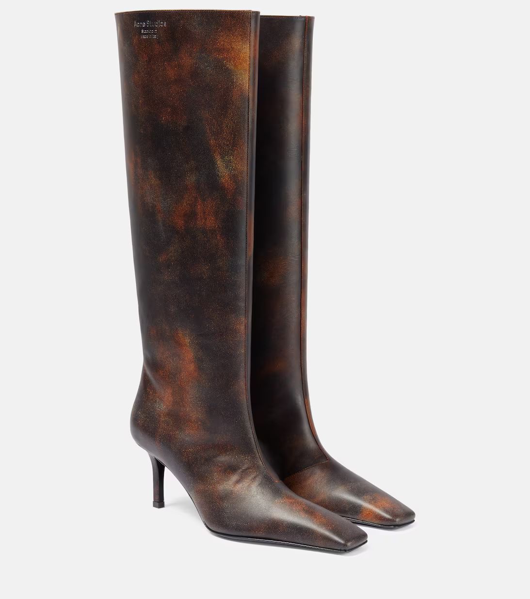 Painted leather knee-high boots | Mytheresa (US/CA)