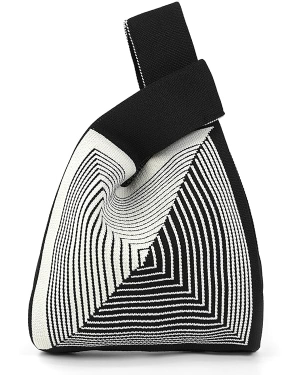 Colour Print Shoulder Bag for Women Fashion Tote Bag Small Hobo Handbag Purse Clucth Light Knit T... | Amazon (US)