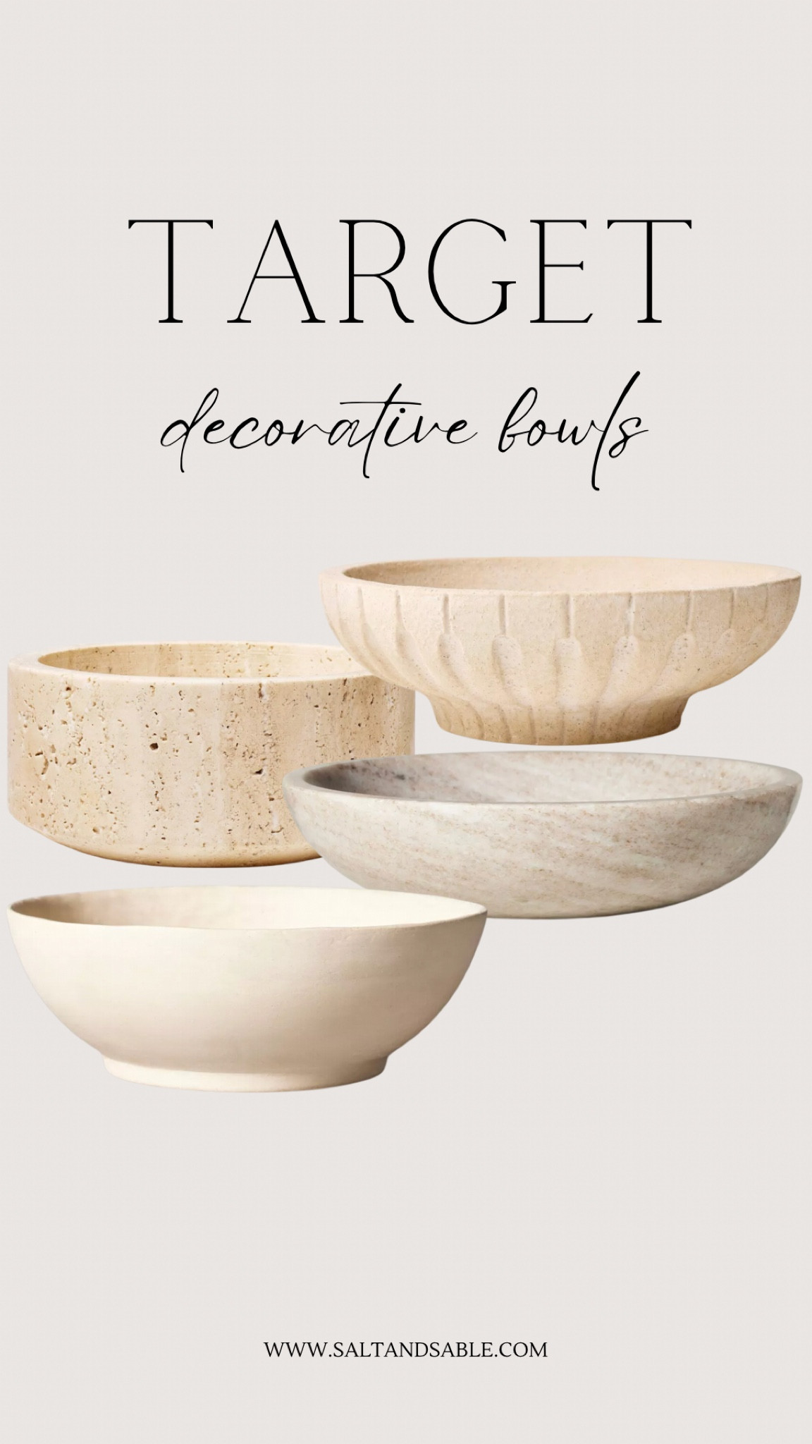 Neutral decorative bowls available now at Target! The marble one is a fruit bowl by Hearth and Hand. The other bowls are the Threshold brand. Style these bowls on your coffee table, dining table, side table, or console. 

Target home
Target home finds 
Neutral Home finds 
Neutral decor 
Neutral aesthetic 
Modern organic 
Stoneware bowl 
Neutral home accents 
Neutral living room inspo 
Living room ideas
Coffee table styling 
Catch all 


#LTKstyletip #LTKhome #LTKfindsunder50