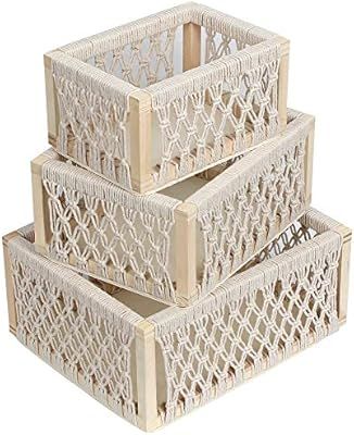 Decorative Storage Baskets for Shelves and Closet, Organizing Bins and Boxes for Toilet Paper at ... | Amazon (US)