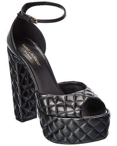 Saint Laurent Sexy 95 Quilted Leather Platform Sandal | Ruelala