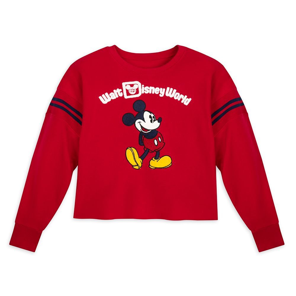 Mickey Mouse Cropped Pullover for Women – Walt Disney World – Red | Disney Store