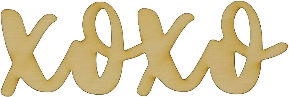 Unfinished Word XOXO Wood Cutout Available in a Variety of Sizes and Thicknesses (1/4" Thickness,... | Amazon (US)