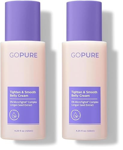 goPure Firming Belly Cream - Body Firming Moisturizer for Visible Cellulite & Stretch Mark Reduction, 4.25oz (Pack of 2) | Amazon (US)