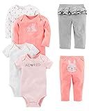 Simple Joys by Carter's Baby Girls' 6-Piece Bodysuits (Short and Long Sleeve) and Pants Set | Amazon (US)