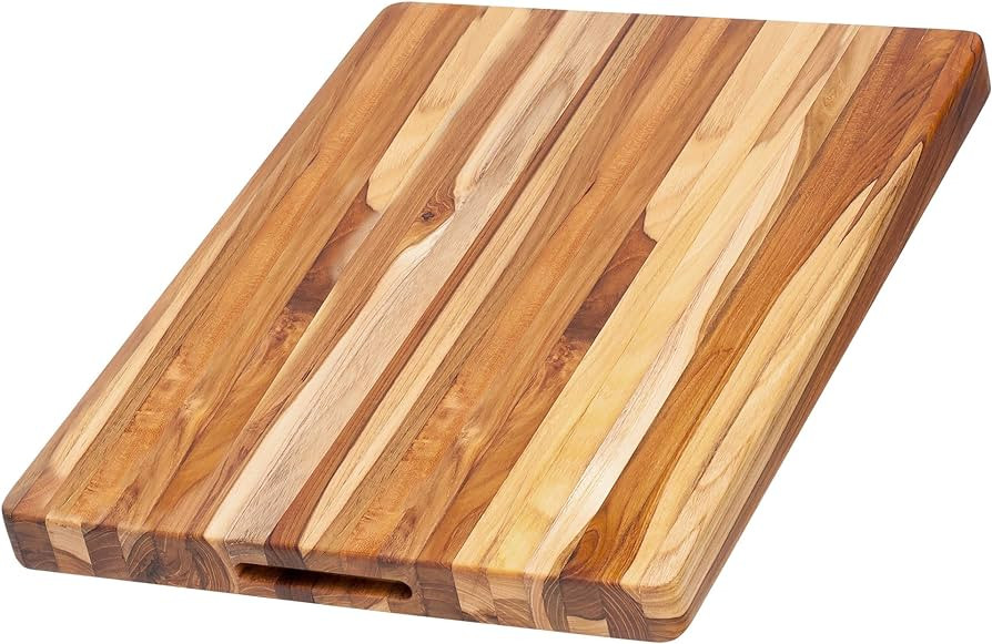 Teakhaus Cutting Board - Large (L) Wood Cutting Board with Grip Handles - Reversible Teak Edge Gr... | Amazon (US)