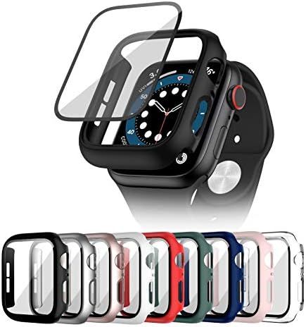 Cuteey 9 Pack for Apple Watch 42mm Hard Case with Built-in Tempered Glass Screen Protector, Overa... | Amazon (US)