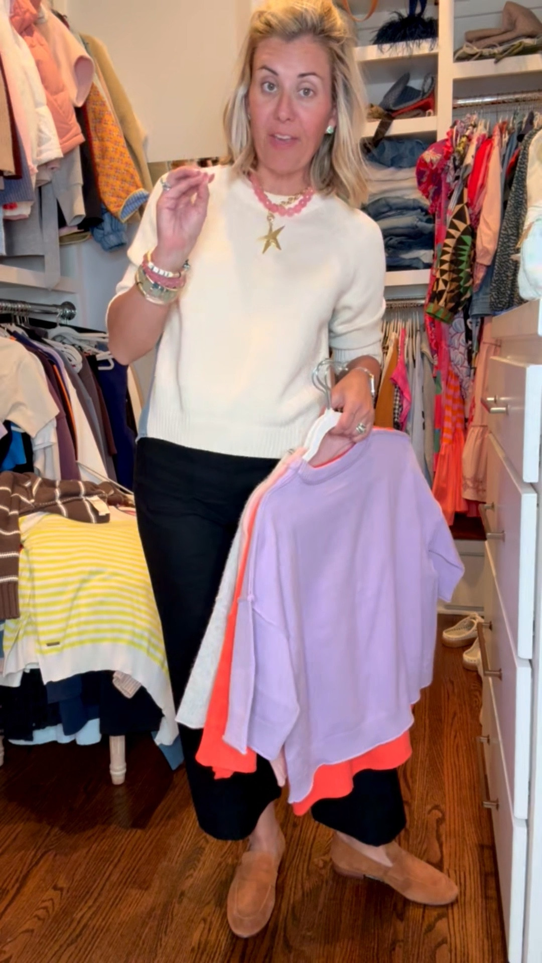 A boxy sweater…find one you love and get in several colors. The Goldie is definitely a closet keeper I wear an xs. 

Use code CMLP15 for 15% off at Lilla P

#LTKmomlife #LTKOver40 #LTKdayinmylife