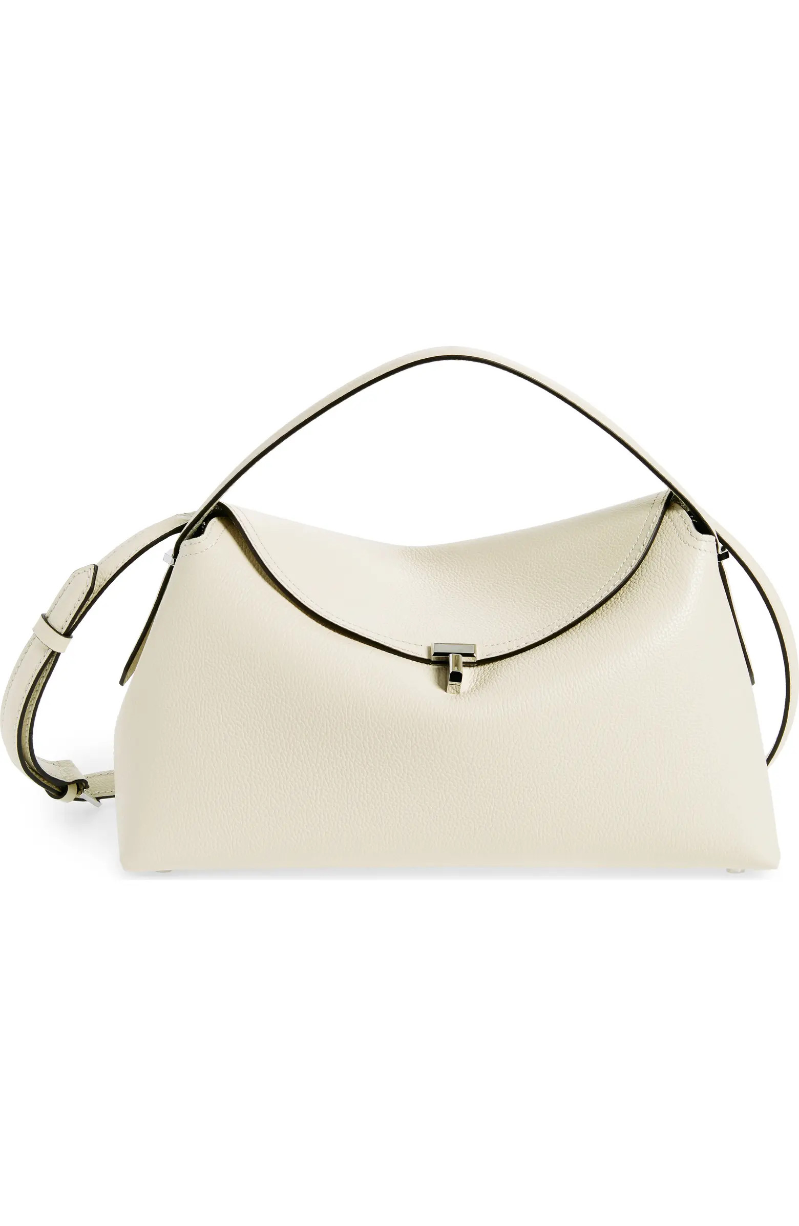 T-Lock Curved Leather Shoulder Bag | Nordstrom