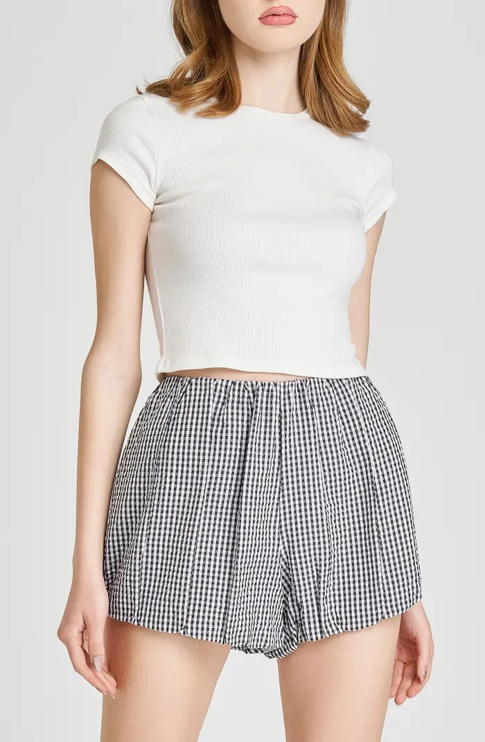 x Styled by COCO! Maggie Gingham Bubble Shorts | Nordstrom