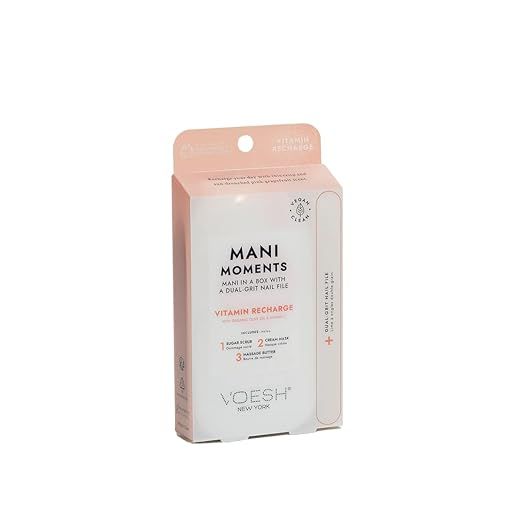 VOESH Mani Moments, Two Sets of Mani in a Box 3 Step + Nail File, Manicure Kit, Manicure Prep, Na... | Amazon (US)