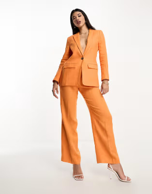 Whistles Lucy linen blazer in orange co-ord | ASOS (Global)