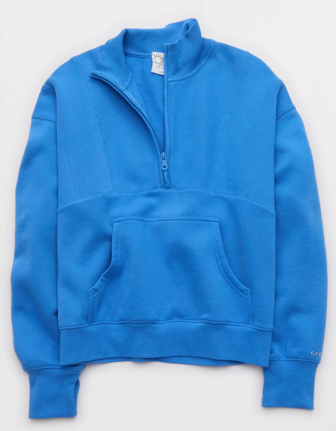 OFFLINE By Aerie Cloud Fleece Seamed Quarter Zip Sweatshirt | Aerie