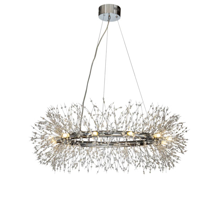 Galewood Modern Glam Firework Crystal Chandelier light Round Pendant Ceiling Lighting For Dining ... | Wayfair North America