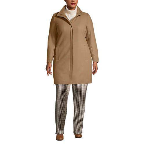 Women's Plus Size Insulated Wool Coat | Lands' End (US)