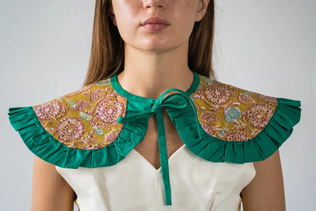 Handmade Cotton Peter Pan Detachable Collar, Frill Collar, Removable Frill Collar, Oversized Coll... | Etsy (US)