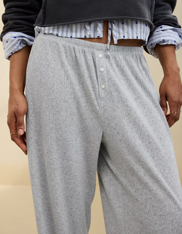 Aerie Off-Duty Pointelle Trouser PJ | Aerie
