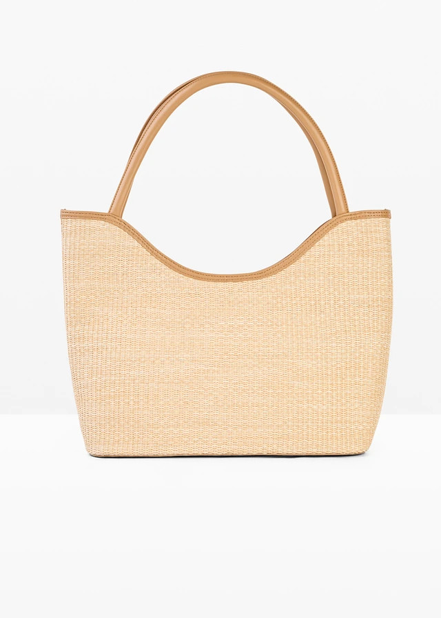 Shopper in rieten look naturel | Bonprix NL