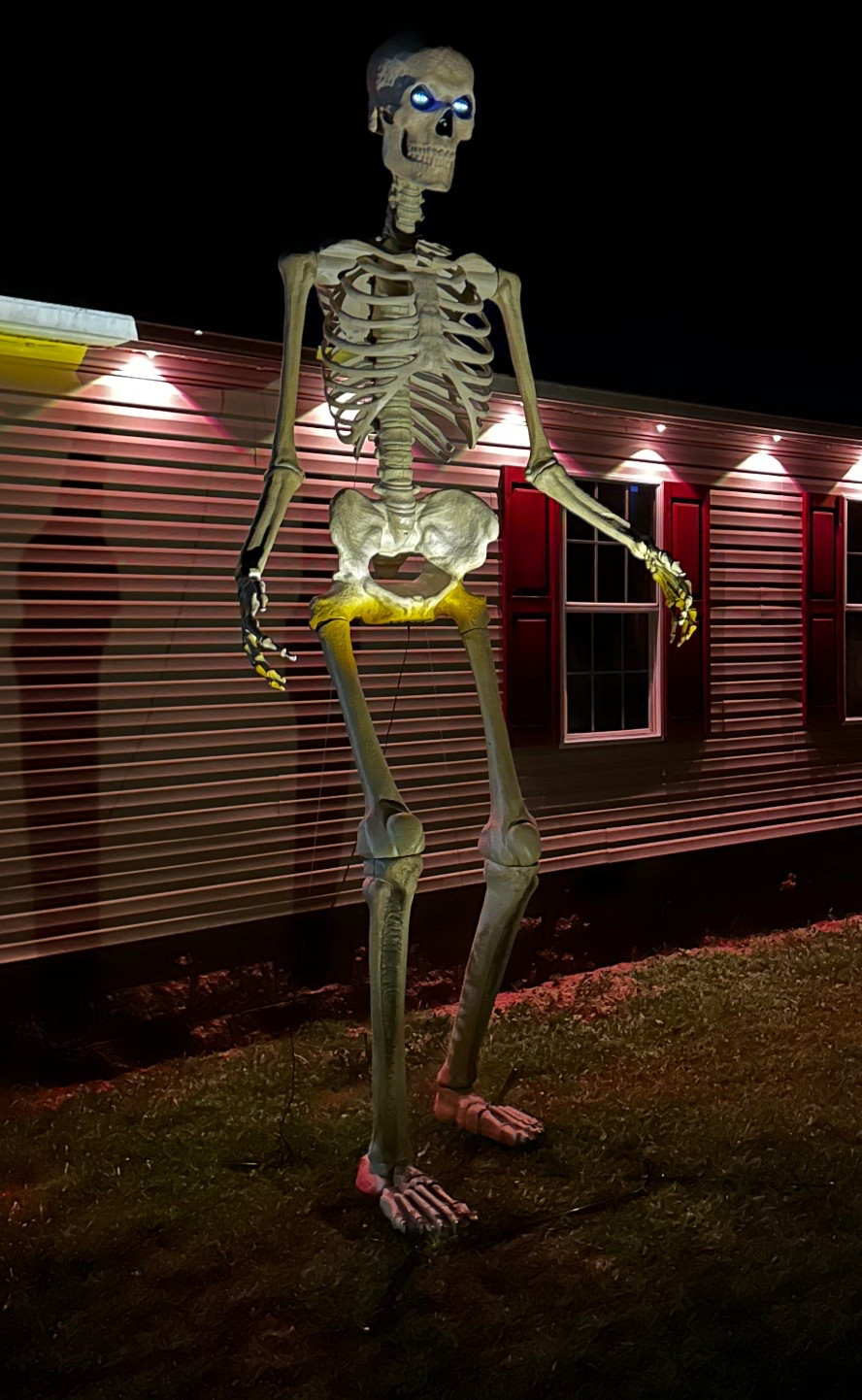 12 ft skelly is up and at em 🙃 Halloween decor came early for us! Love this skeleton from Home Depot

#LTKSaleAlert #LTKU #LTKSeasonal