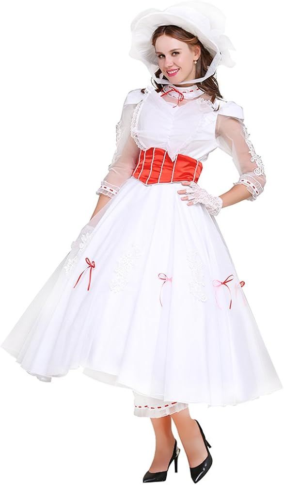 CosplayDiy Women's Costume Dress for Mary Poppins Princess Cosplay | Amazon (US)