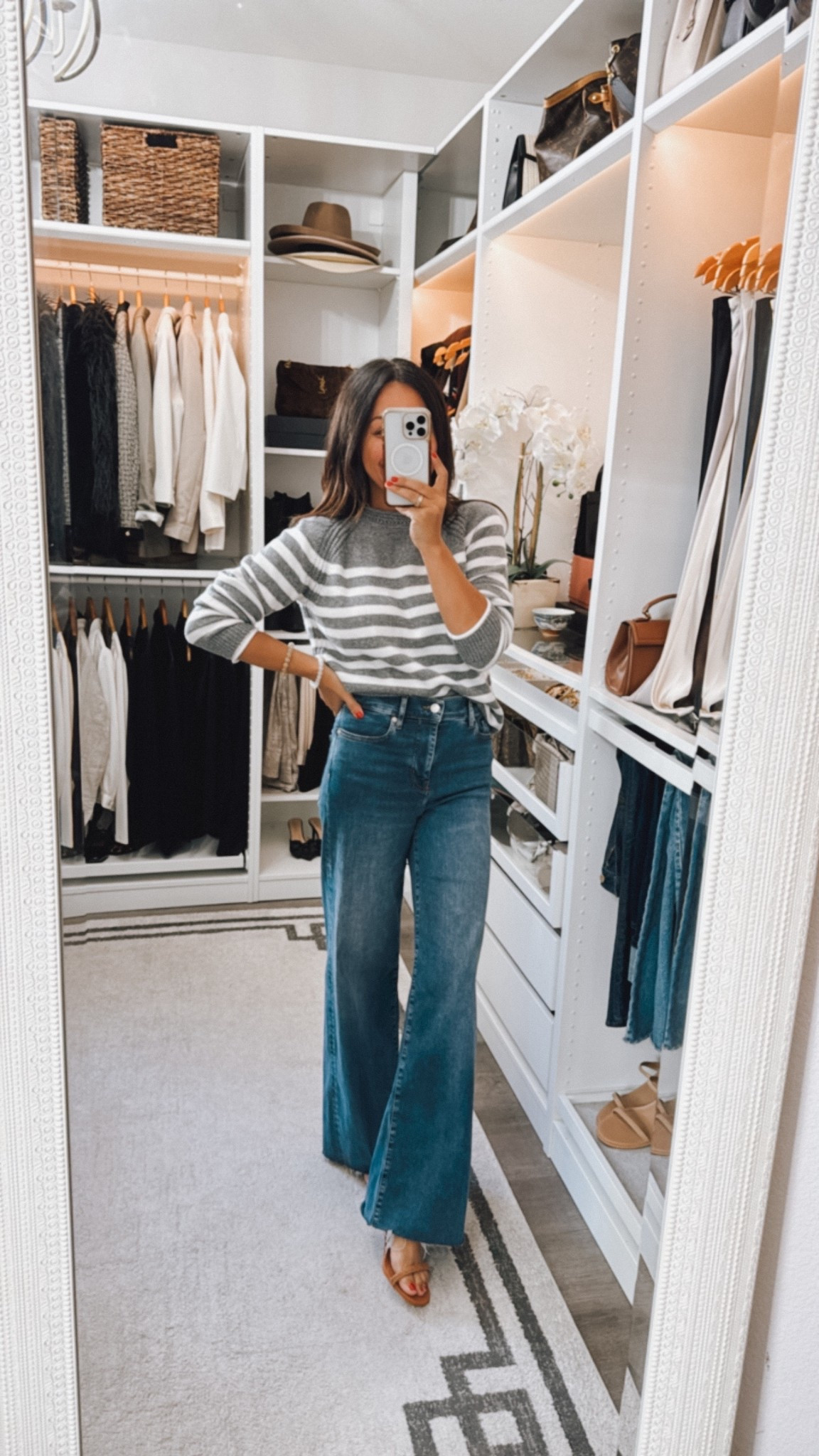 My favorite denim re-stocked and 40% off! Fit TTS

#LTKSaleAlert #LTKOver40