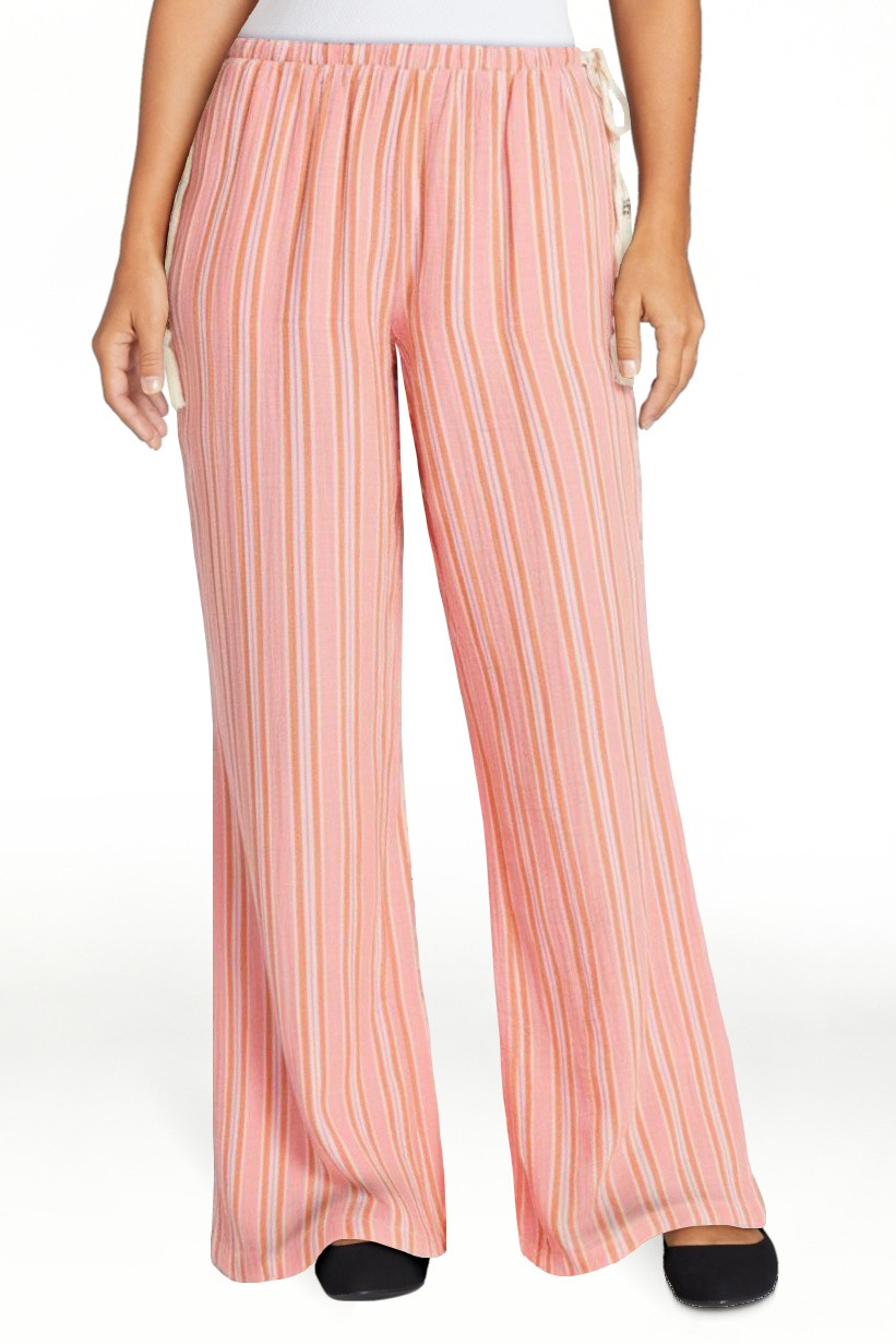 No Boundaries Cotton Gauze Side Tie Beach Pants, 31.5" Inseam, Women's XXS-4X | Walmart (US)