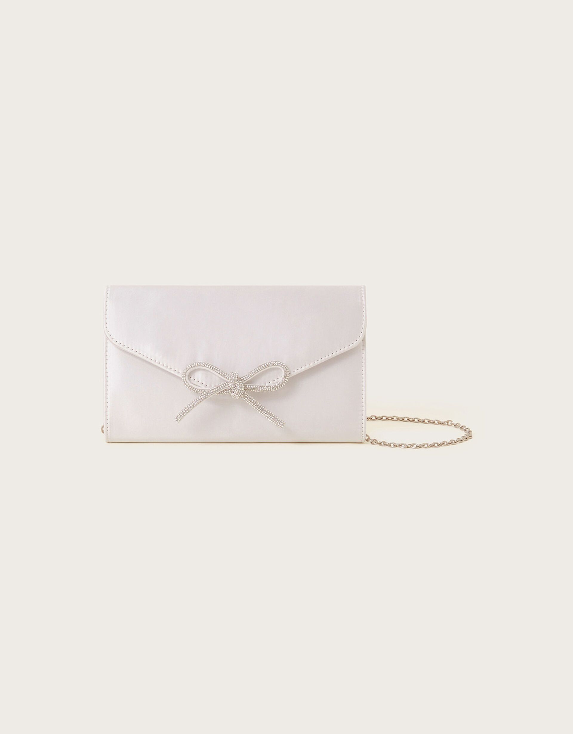 Bow Detail Satin Clutch | Monsoon (UK)