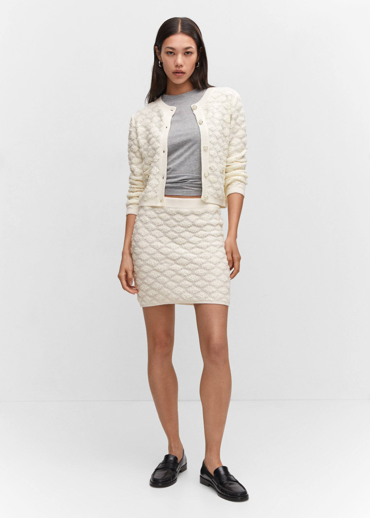 Textured button cardigan -  Women | Mango USA | MANGO (US)