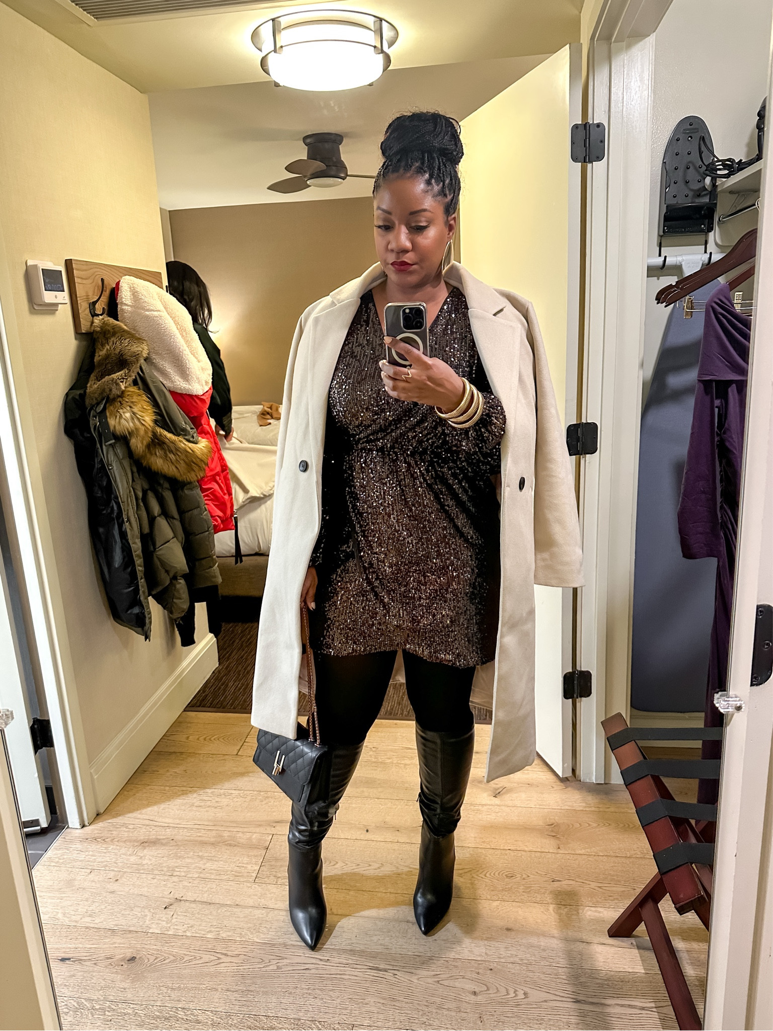 My NYE outfit. Wearing a L in everything.

sequin dress with sleeves / party dress with sleeves / cream coat / knee-high boots / black tights / Amazon fashion / party outfit / holiday look / glamorous outfit / winter style / chic evening wear / festive fashion / stylish coat / trendy outfit / dressy winter outfit / sequin party dress / NYE outfit / wedding guest outfit

#LTKParties #LTKMidsize #LTKWedding