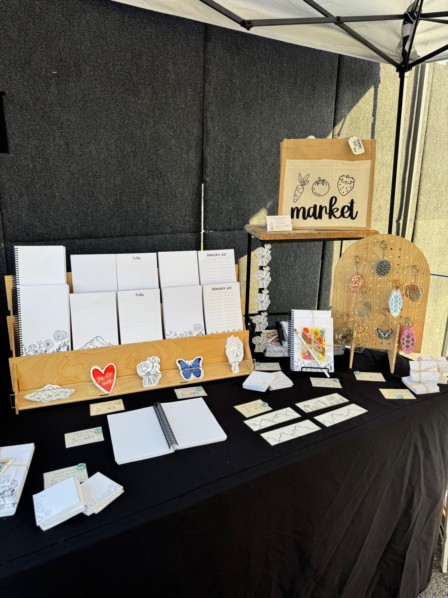 farmers market setup for my small business! shop on etsy or www.allthingskagie.com🫶🏽