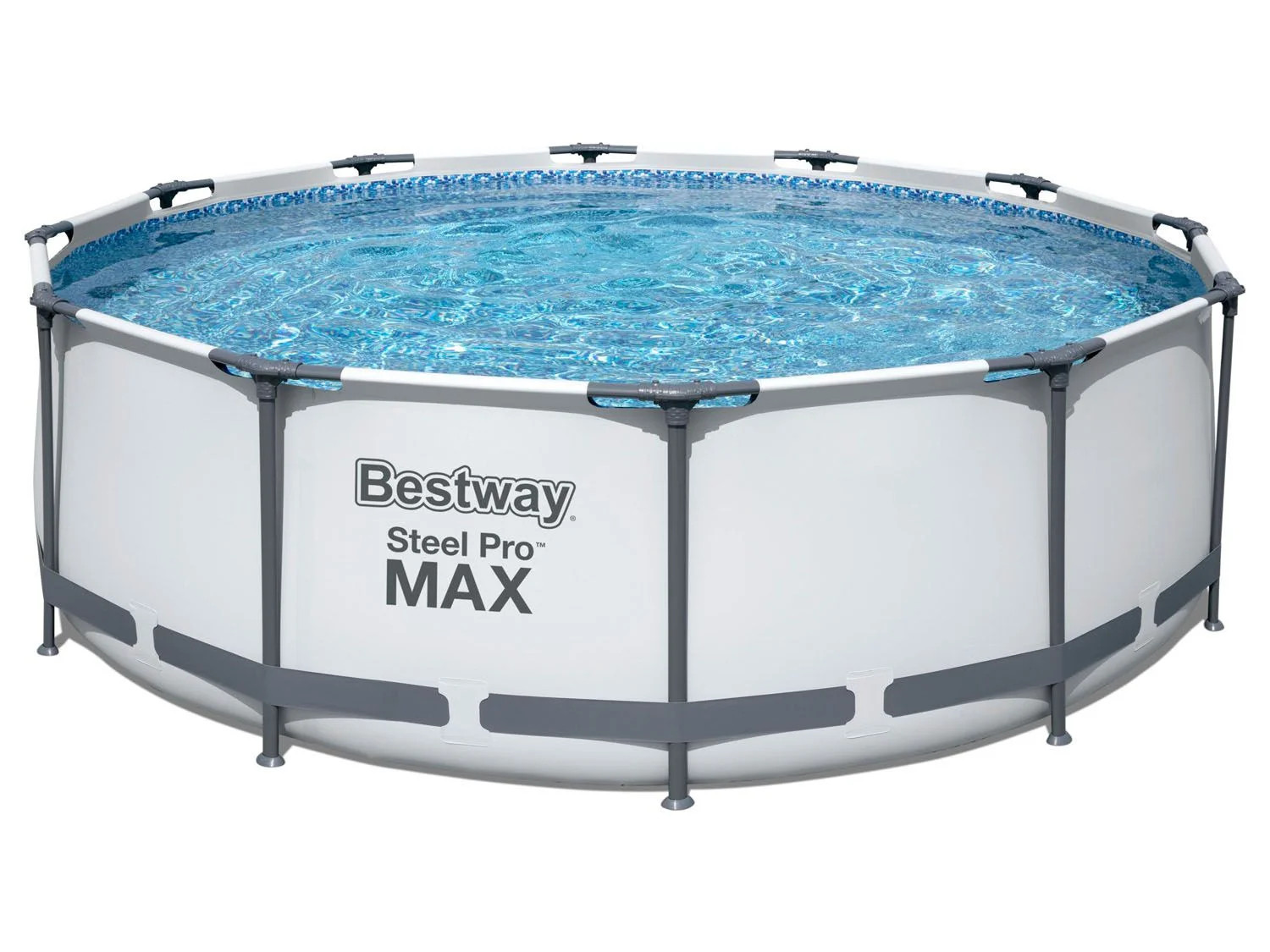 BESTWAY | Pool \u00bbSteel ProMAX\u2122\u00ab, Stahlrahmenpool-Set, Filterpumpe, Sicherheitsleite... | Lidl DE