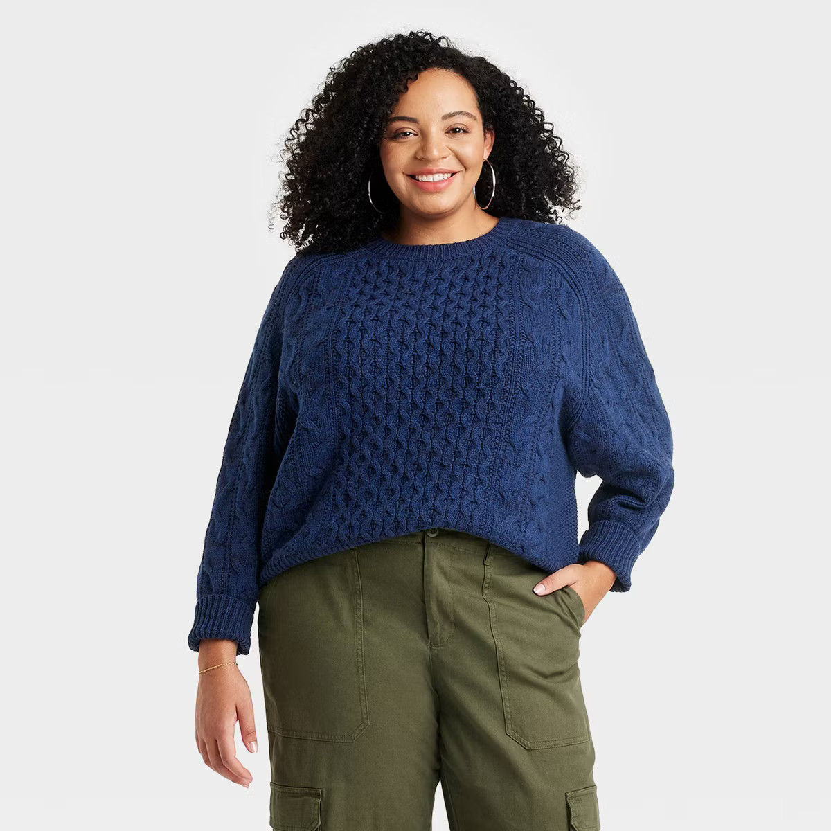 Women's Crewneck Cable Knit Pullover Sweater - Universal Thread™ | Target