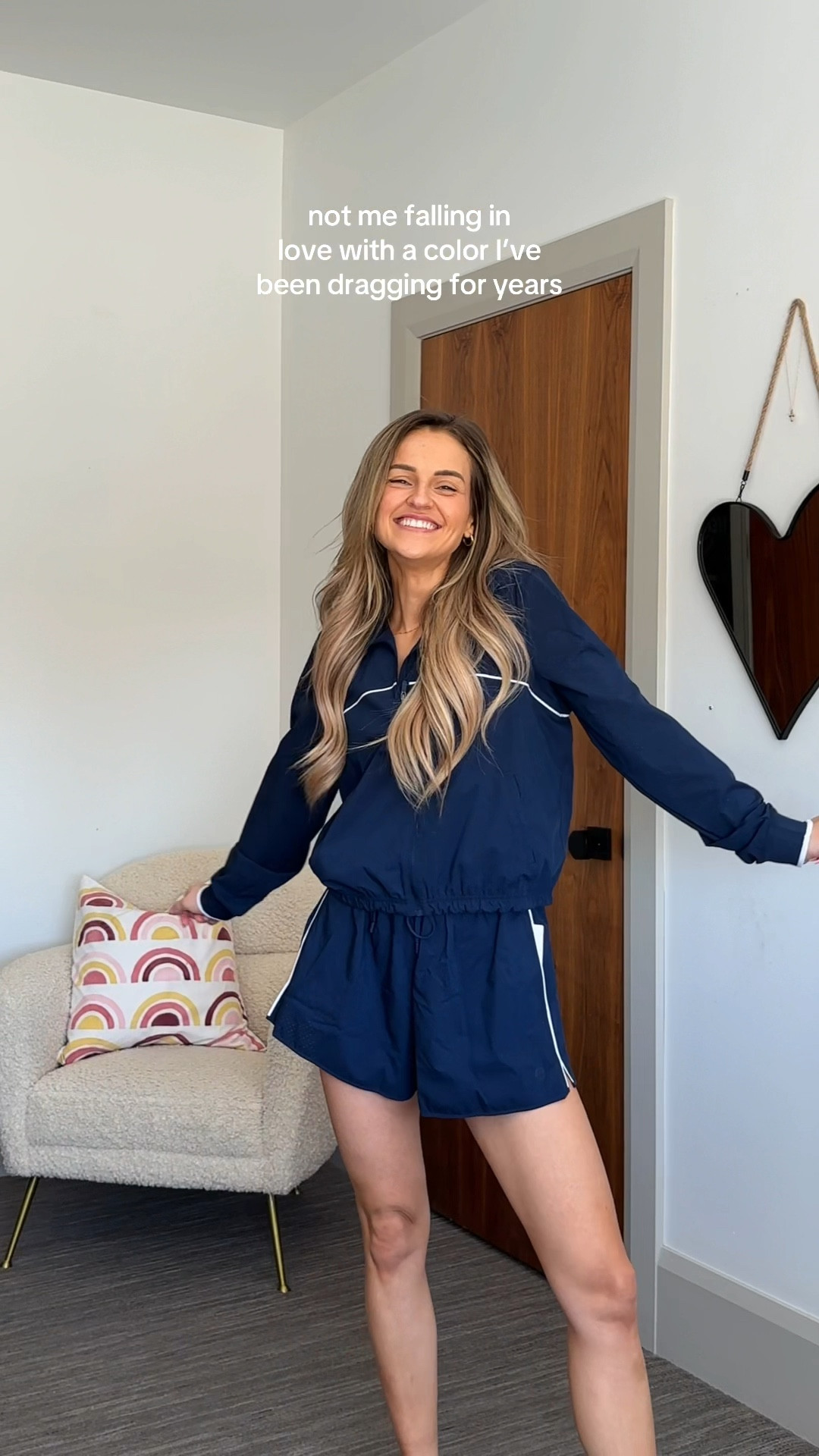 The moment I became a navy girl. 

The color is a bit darker in person! 💙✨ Wearing a 6 in both pieces! 

#LTKsummer #LTKstyletip #LTKfitness