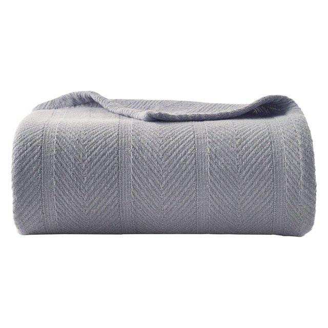 Herringbone Gray Cotton Blanket by Eddie Bauer | Walmart (US)