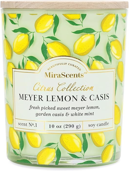 Lemon Candle,Lemon Scented Candles,Spring Summer Scented Candle for Home & Kitchen, Natural Soy W... | Amazon (US)