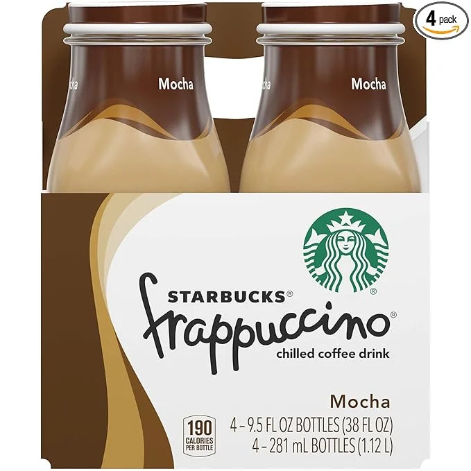 Starbucks Frappuccino, Mocha, Coffee Drink, 9.5 oz (Pack of 4) - Walmart.com | Walmart (US)