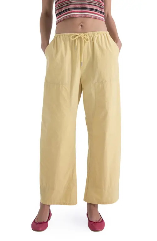 Pistola Theo Cotton Drawstring Pants in Light Tumeric at Nordstrom, Size Medium | Nordstrom