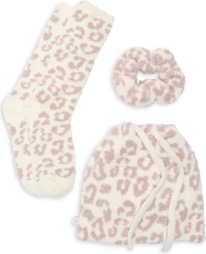 Barefoot Dreams® CozyChic® Leopard Print Scrunchie & Socks Gift Set | Nordstromrack | Nordstrom Rack