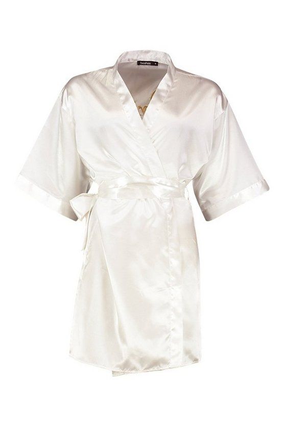 'Bride' Metallic Embroidered Robe | Boohoo.com (US & CA)