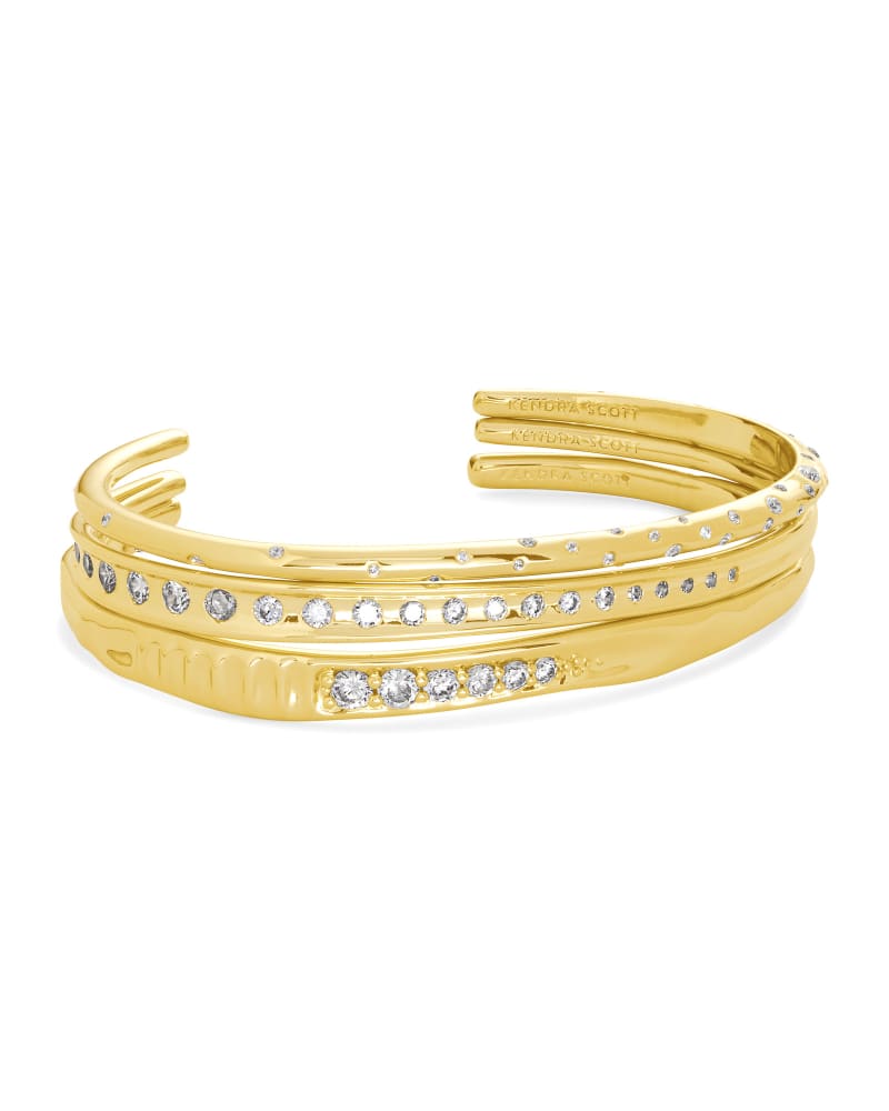Selena Cuff Bracelet Set of 3 in Gold | Kendra Scott