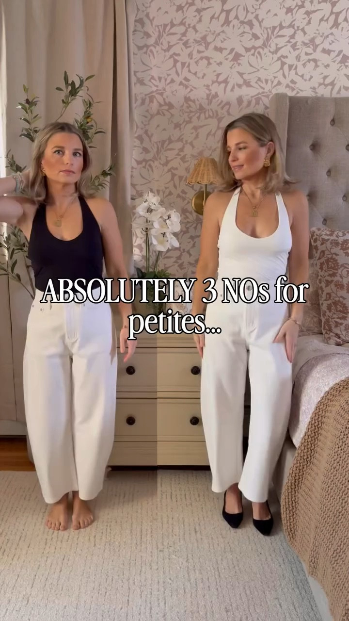 Absolutely 3 NOs for petite styling! 🖤 🤍 

Comment PETITE for a 🔗! 

#petitestyle #petitetips #petitehacks #whattowear #grwm outfitinspo petitejeans petitedenim barreljeans styling styleinspo ootd styletips stylehacks