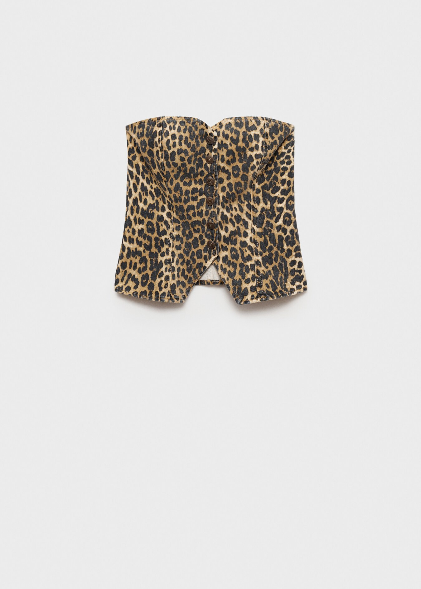 Leopard-print corset top - Women | MANGO United Kingdom | MANGO (UK)