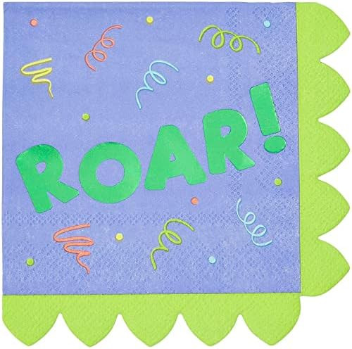 Roar Dinosaur Party Napkins (6.5 x 6.5 Inches, 50 Pack) | Amazon (US)