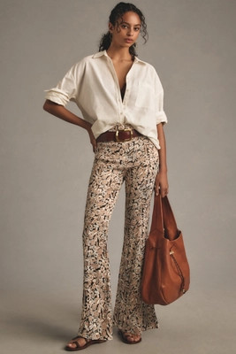 By Anthropologie Satin Flare Pants | Anthropologie (US)