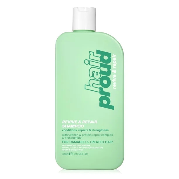 Hair Proud Revive & Repair Shampoo, with Niacinamide and Protein Repair Complex, 12 fl oz | Walmart (US)