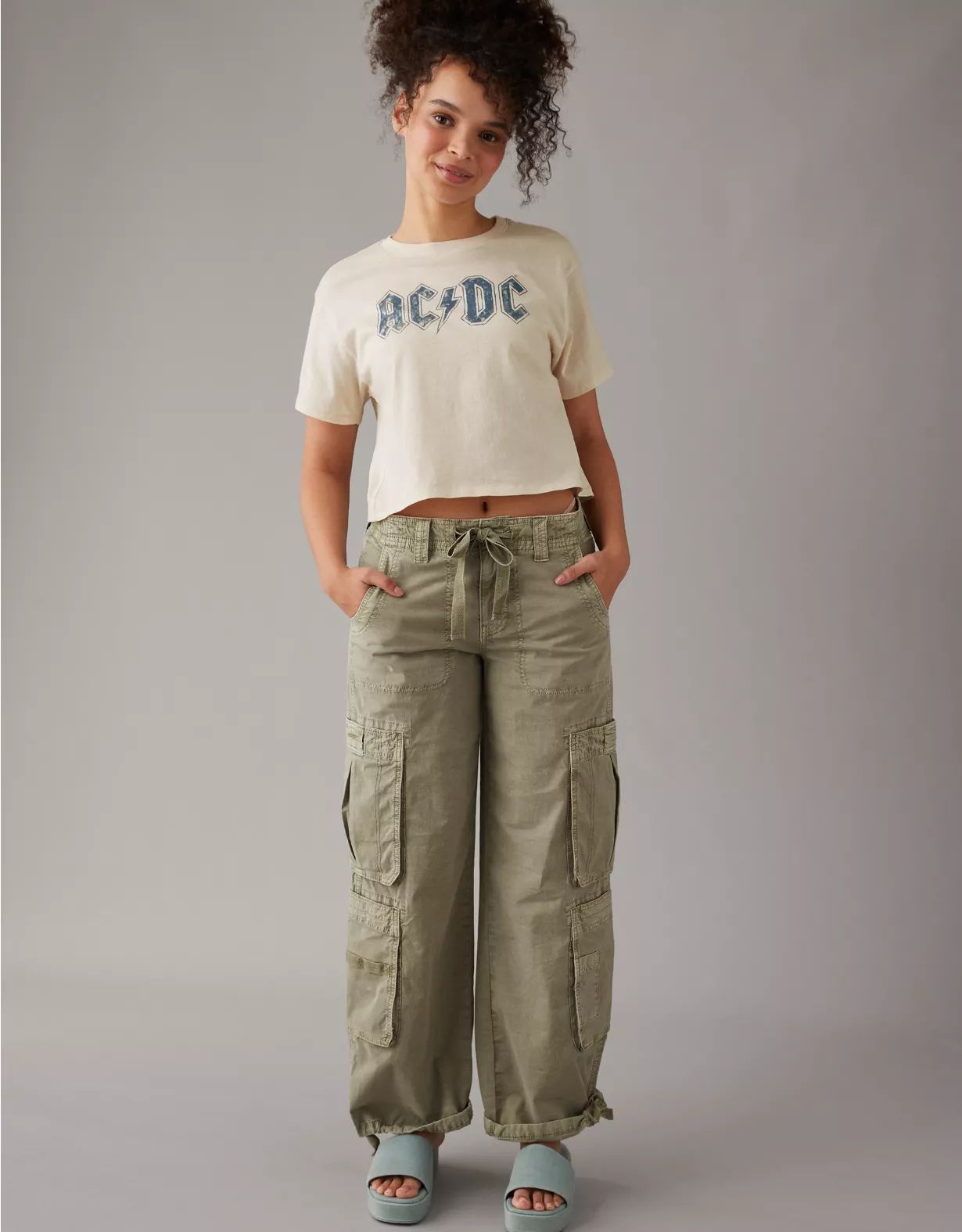 AE Cropped ACDC Graphic Tee | American Eagle Outfitters (US & CA)